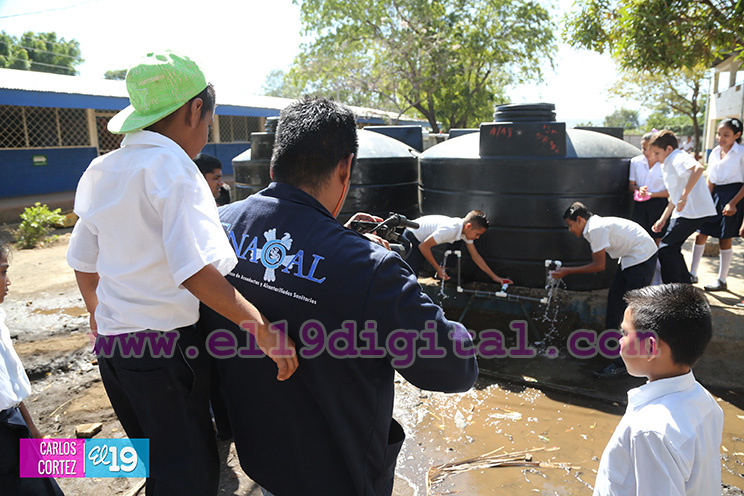 Resuelven abastecimiento de agua potable en colegios de Ciudad Sandino